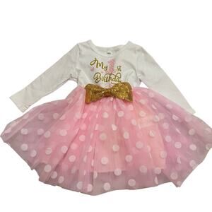 NWT My 1st Birthday dress for bday party 12 months old pretty feminine festive